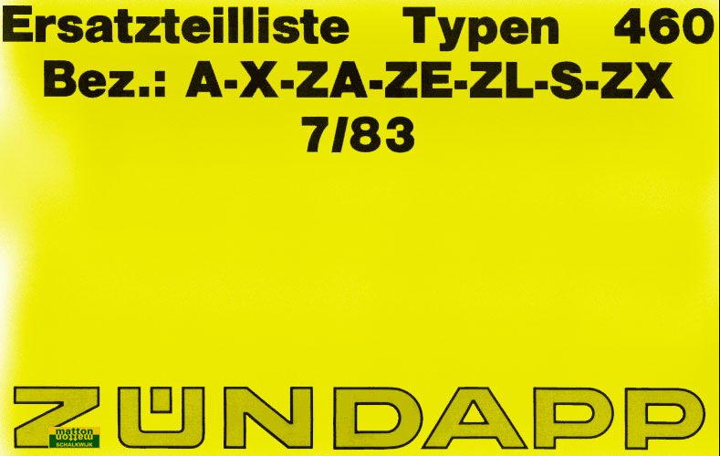 6860230 Onderdelenboek Zundapp 460