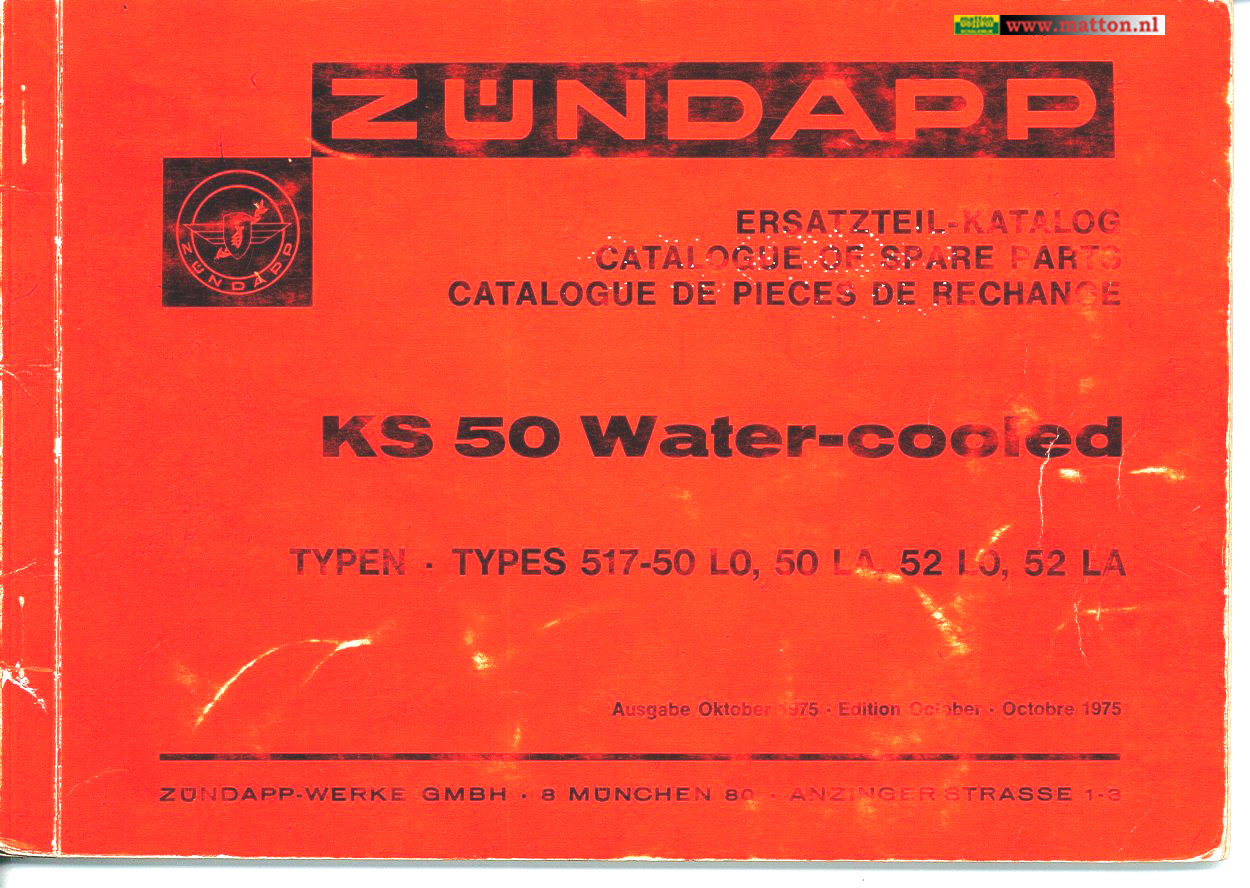 6860262 Ersatzteile Katalog Zundapp 517