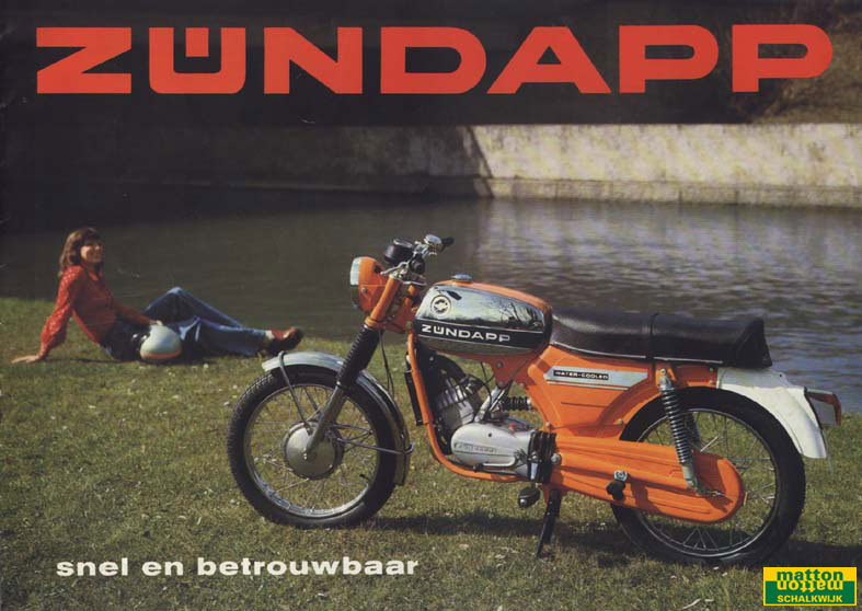 6860114 Modeloverzicht van Zundapp van het jaar 1974