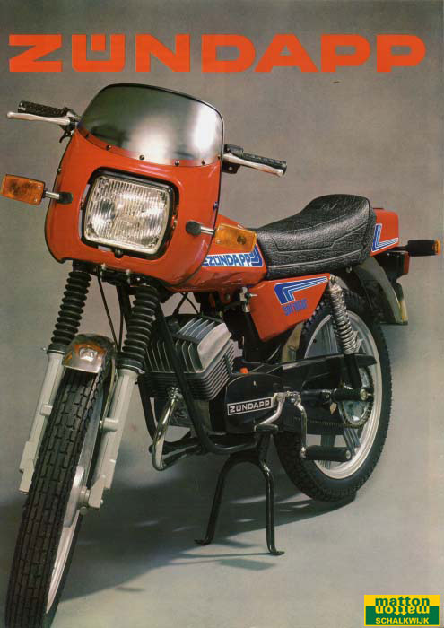 6860122 Modeloverzicht van Zundapp van het jaar 1982