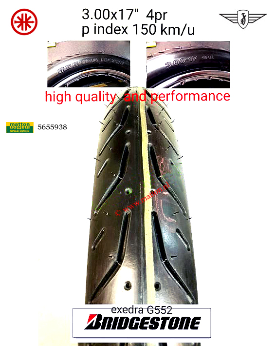5655938 Buitenband Bridgestone Exedra 3.00x17 5655938 Buitenband Bridgestone Exedra 3.00x17