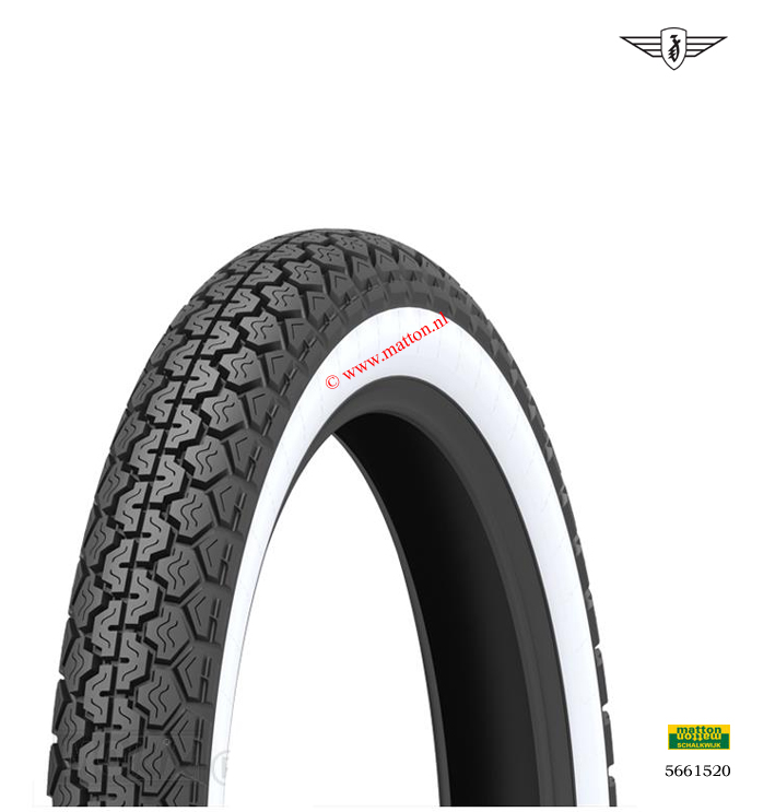 5661517 Buitenband KENDA 17- 2.75 K265 4P WHITEWALL TT