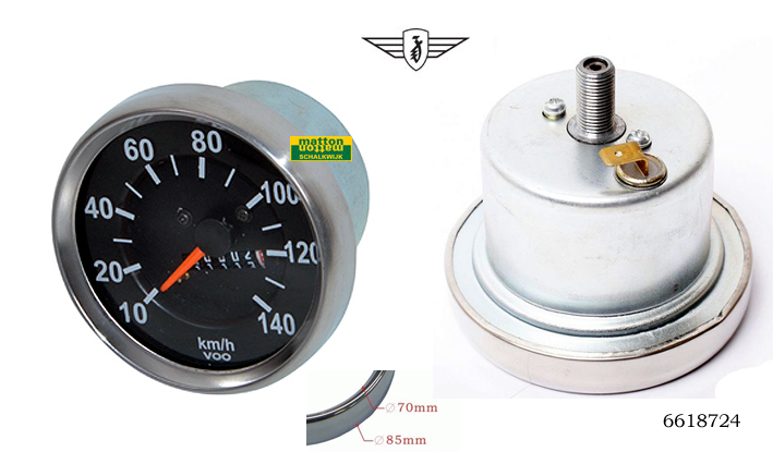6618724 Speedometer VDO 85mm 140km Zundapp/Kreidler