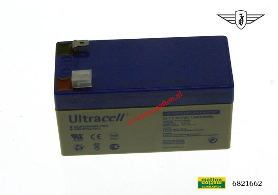 6821662 Lead-acid battery Ultracell 12V 1,3 Ah