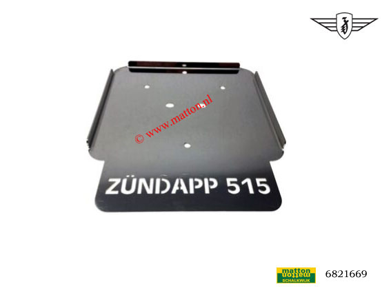 6821669 Number plate bracket horizontal stainless Zundapp 515