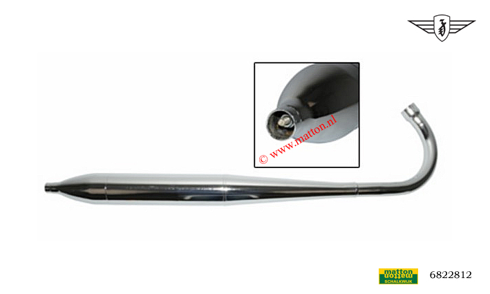 6822812 Uitlaat Zundapp met vaste bocht 36/32mm model sigaar