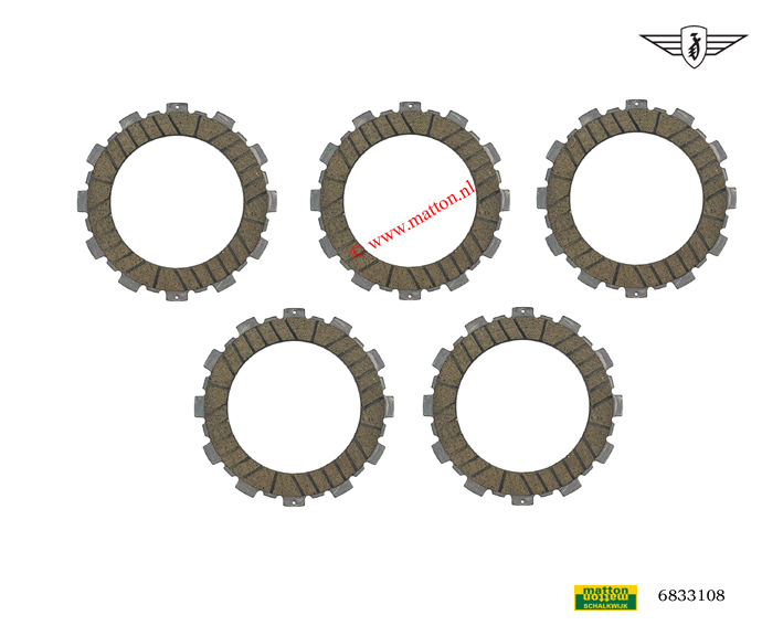 6833108 Koppelingsplaatset Zundapp KS125/175 LC