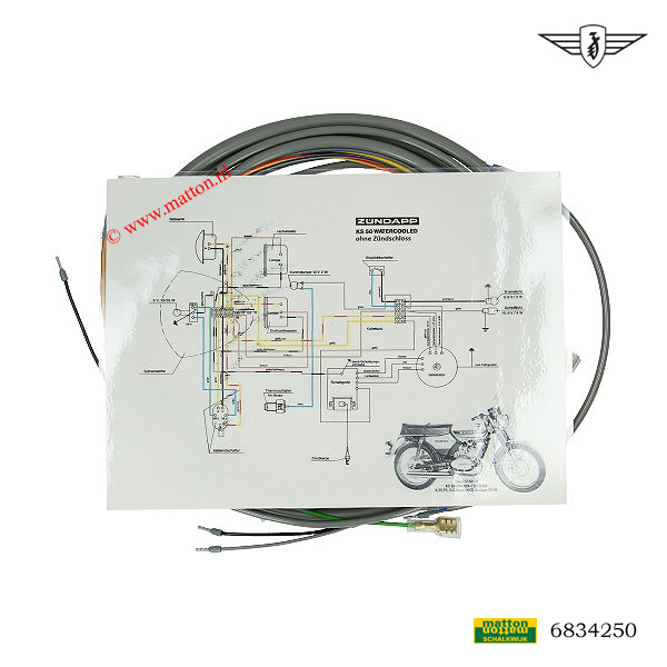 6834250 Wiring harness grey Zundapp 517 KS50LC without contactsw
