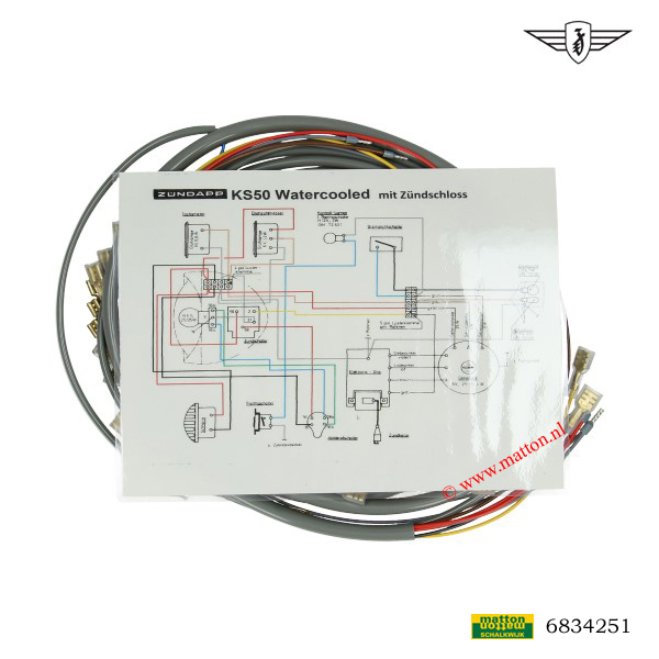 6834251 Wiring harness grey Zundapp 517 KS50LC with contactswitc