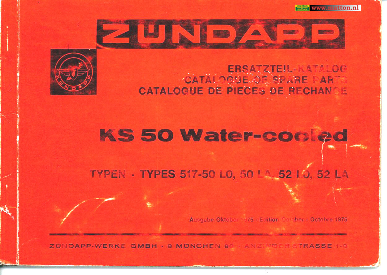 6860262 Onderdelenboek Zundapp 517