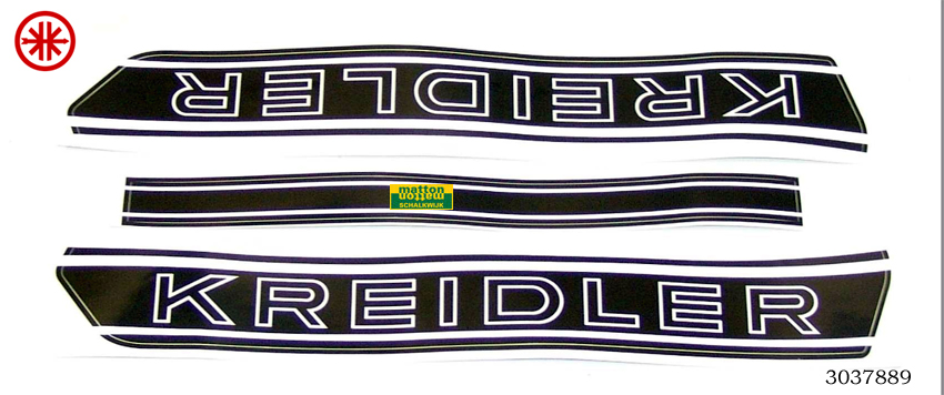3037889 Tanktransferset Kreidler zwart/wit