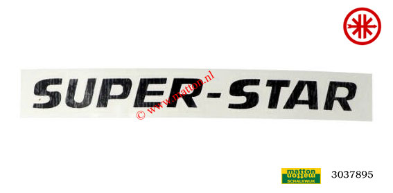 3037895 Sticker Kreidler Super Star zwart/wit 3037895 Sticker Kreidler Super Star zwart/wit