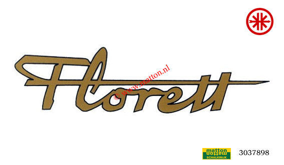 3037898 Sticker Kreidler Florett goud 3037898 Sticker Kreidler Florett goud