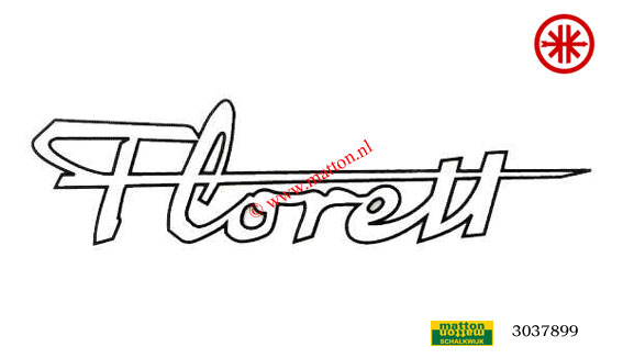 3037899 Sticker Kreidler Florett zwart/wit 3037899 Sticker Kreidler Florett zwart/wit