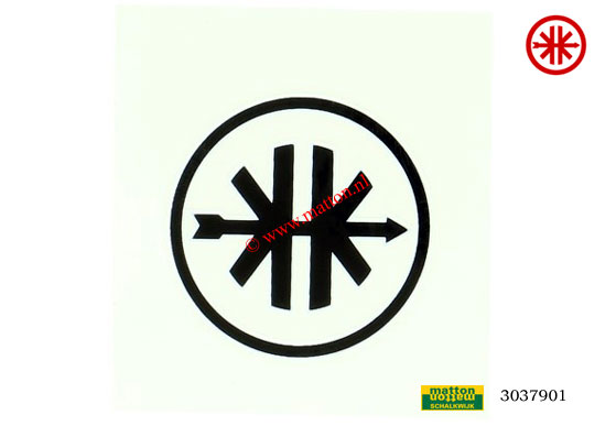 3037901 Sticker Kreidler logo zwart/wit 3037901 Sticker Kreidler logo zwart/wit