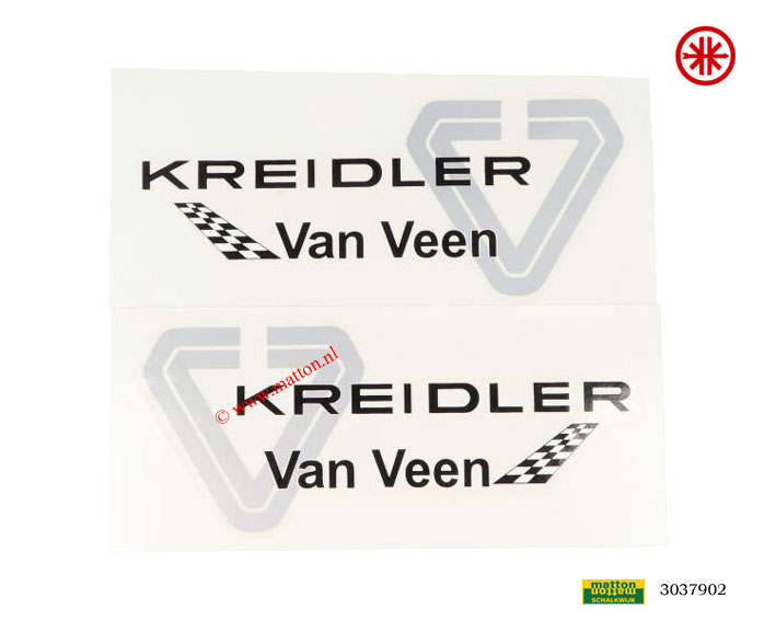 3037902 Sticker Kreidler van Veen zwart/grijs 3037902 Sticker Kreidler van Veen zwart/grijs