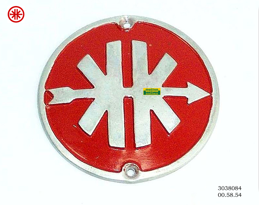 3038084 Embleem KK Kreidler rood ei-tank 3038084 Embleem KK Kreidler rood ei-tank