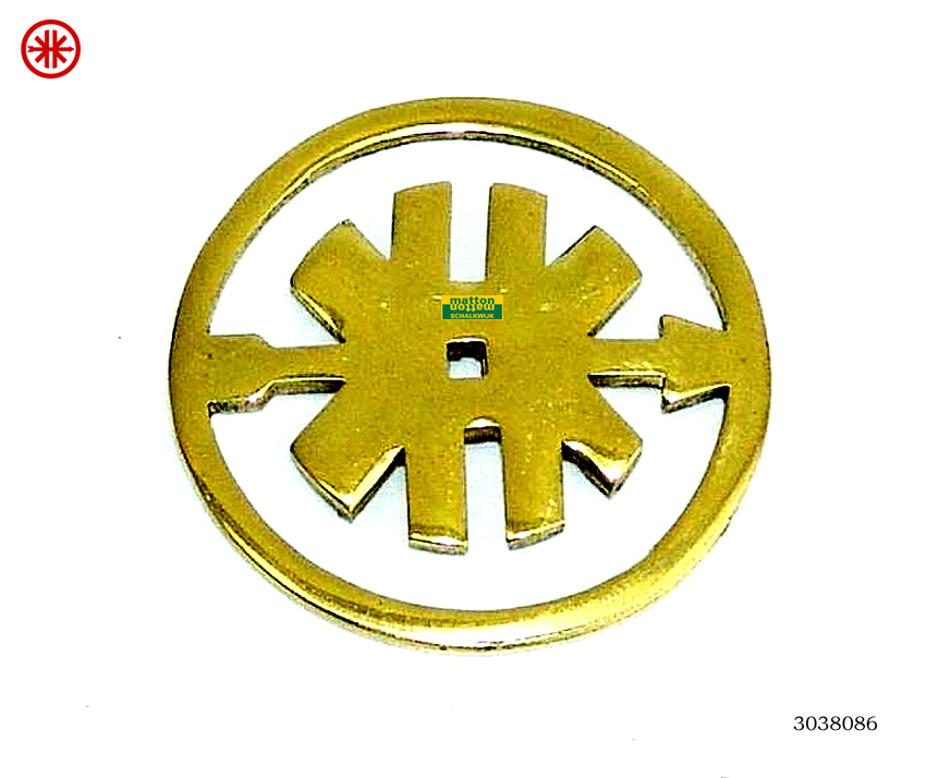 3038086 Embleem KK tank Kreidler messing 3038086 Embleem KK tank Kreidler messing