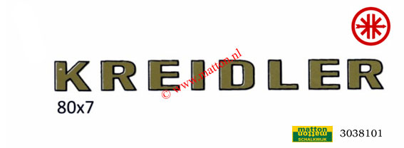 3038101 Sticker Kreidler klein goud 3038101 Sticker Kreidler klein goud
