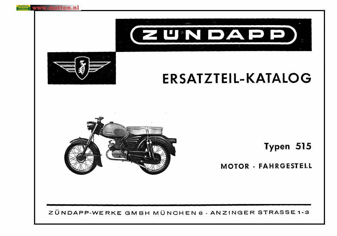 6860252 Onderdelenboek Zundapp 515