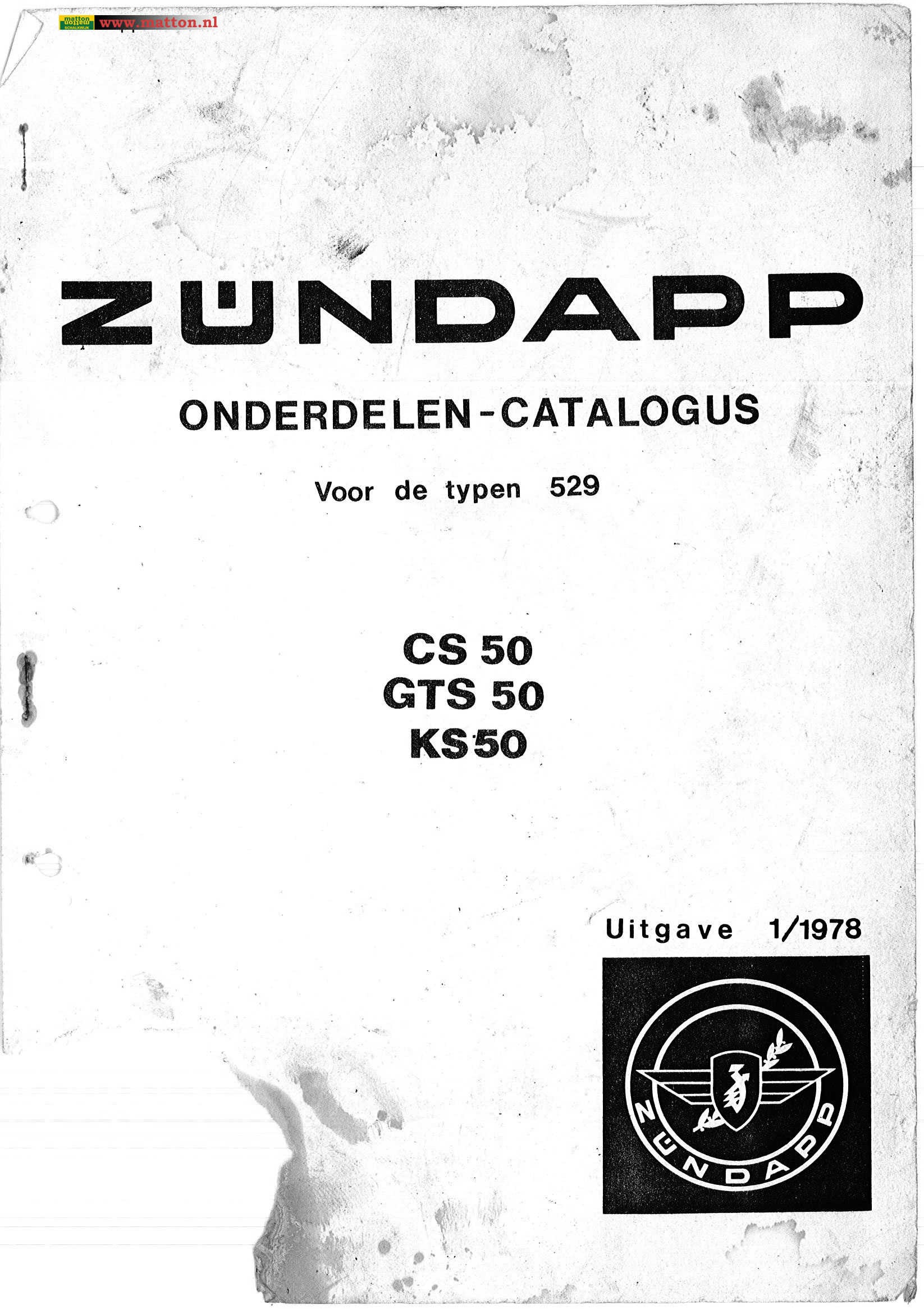 6860305 Onderdelenboek Zundapp 529