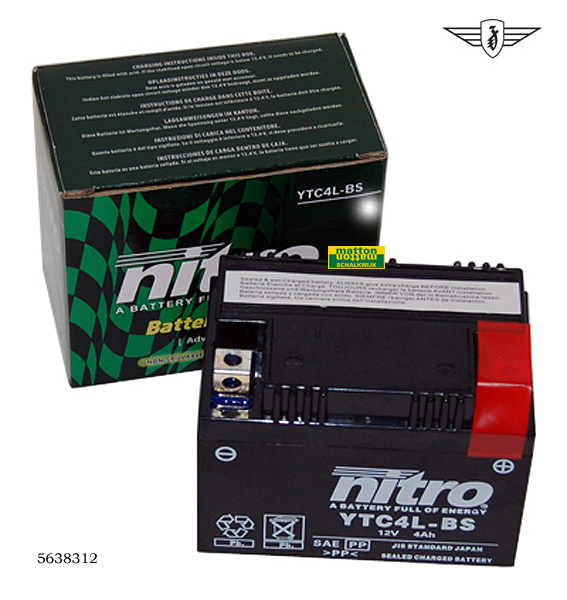 5638312 Accu Nitro gel YTC4L-BS 4 Amp 5638312 Accu Nitro gel YTC4L-BS 4 Amp