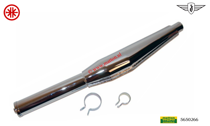 5650266 Uitlaat cross 32mm chroom Zundapp/Kreidler