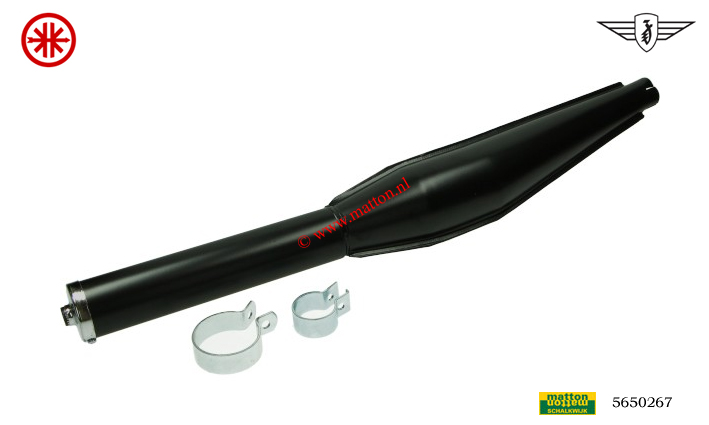 5650267 Uitlaat cross 32mm zwart Zundapp/Kreidler