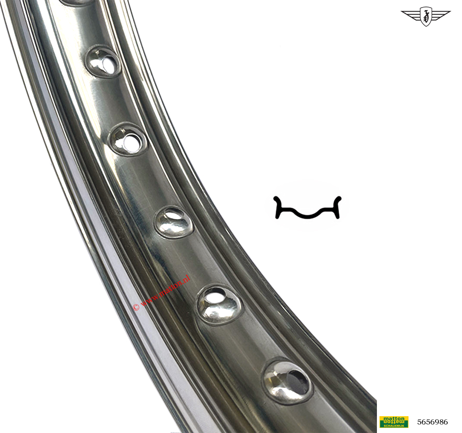 5656986 Rim aluminium 17 x 1.60 57mm high shoulder 5656986 Rim aluminium 17 x 1.60 57mm high shoulder