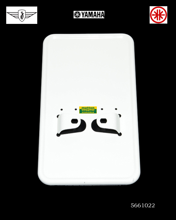 5661022 Number plate bracket vertical white