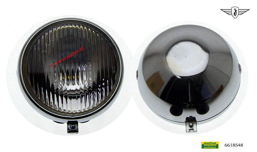 6618548 Headlight chrome round 17cm Zundapp 517/529