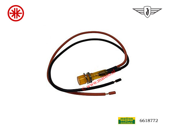 6618772 Cockpit controle lamp oranje 12V 27x8mm 6618772 Cockpit controle lamp oranje 12V 27x8mm