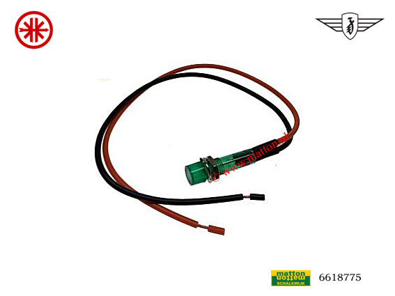 6618775 Cockpit controle lamp groen 12V 27x8mm 6618775 Cockpit controle lamp groen 12V 27x8mm