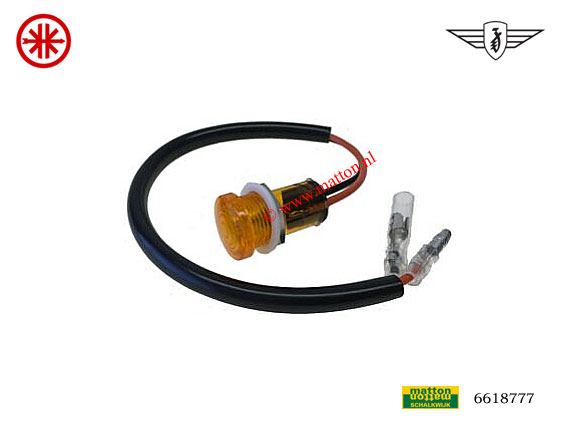 6618777 Cockpit controle lamp oranje 12V 30x18mm 6618777 Cockpit controle lamp oranje 12V 30x18mm