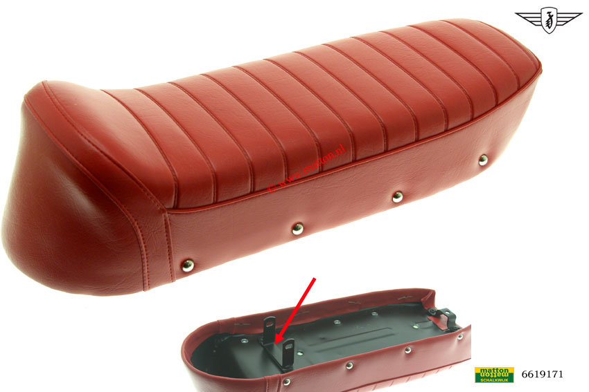 6619171 Buddy seat Denfeld rood Zundapp nieuw model 6619171 Buddy seat Denfeld rood Zundapp nieuw model