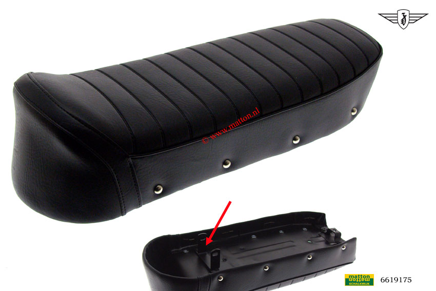 6619175 Sportsitzbank schwarz Denfeld Modell Zundapp mit knopfen