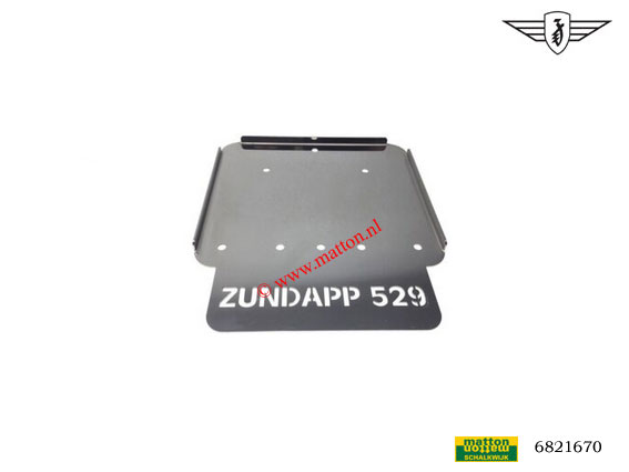 6821670 Number plate bracket horizontal stainless Zundapp 529