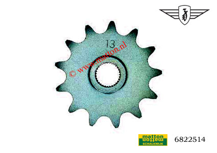 6822514 Voorkettingwiel 13 tands 3/16 Zundapp ZD40 6822514 Voorkettingwiel 13 tands 3/16 Zundapp ZD40