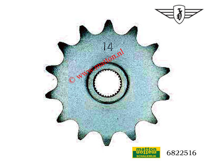 6822516 Voorkettingwiel 14 tands 3/16 Zundapp ZD40 6822516 Voorkettingwiel 14 tands 3/16 Zundapp ZD40