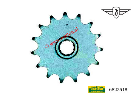 6822518 Voorkettingwiel 15 tands 3/16 Zundapp ZD40 6822518 Voorkettingwiel 15 tands 3/16 Zundapp ZD40