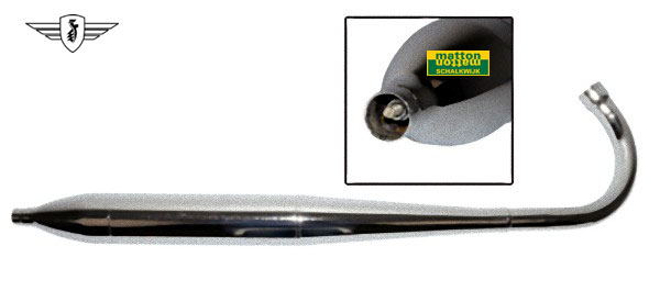 6822812 Uitlaat Zundapp met vaste bocht 36/32mm model sigaar