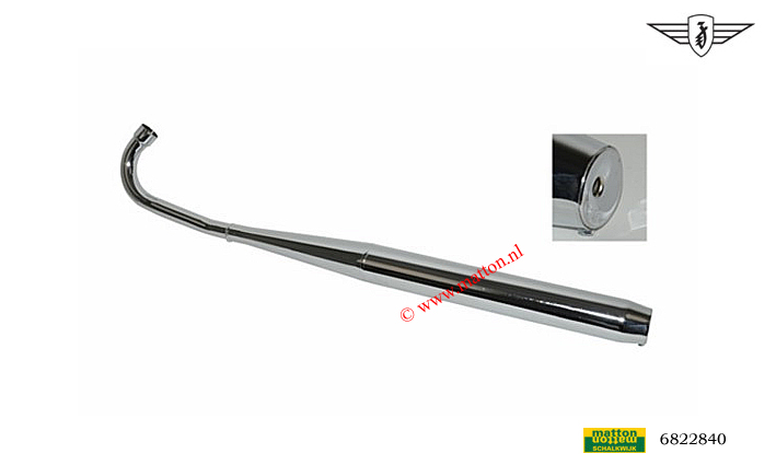 6822840 Uitlaat fluister met dubbele knik Zundapp 36/32mm 6822840 Uitlaat fluister met dubbele knik Zundapp 36/32mm