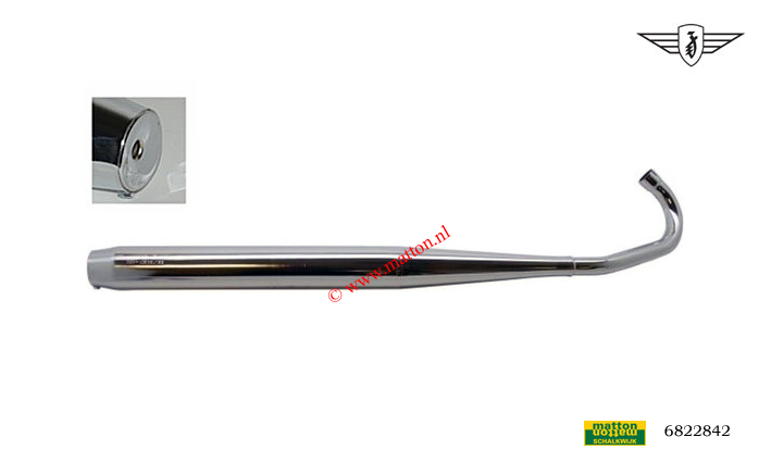 6822842 Uitlaat fluister met dubbele knik Zundapp 32/32mm 6822842 Uitlaat fluister met dubbele knik Zundapp 32/32mm