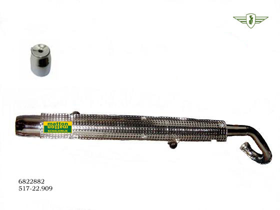 6822882 Exhaust cross Zundapp KS50 with heat protection 6822882 Exhaust cross Zundapp KS50 with heat protection
