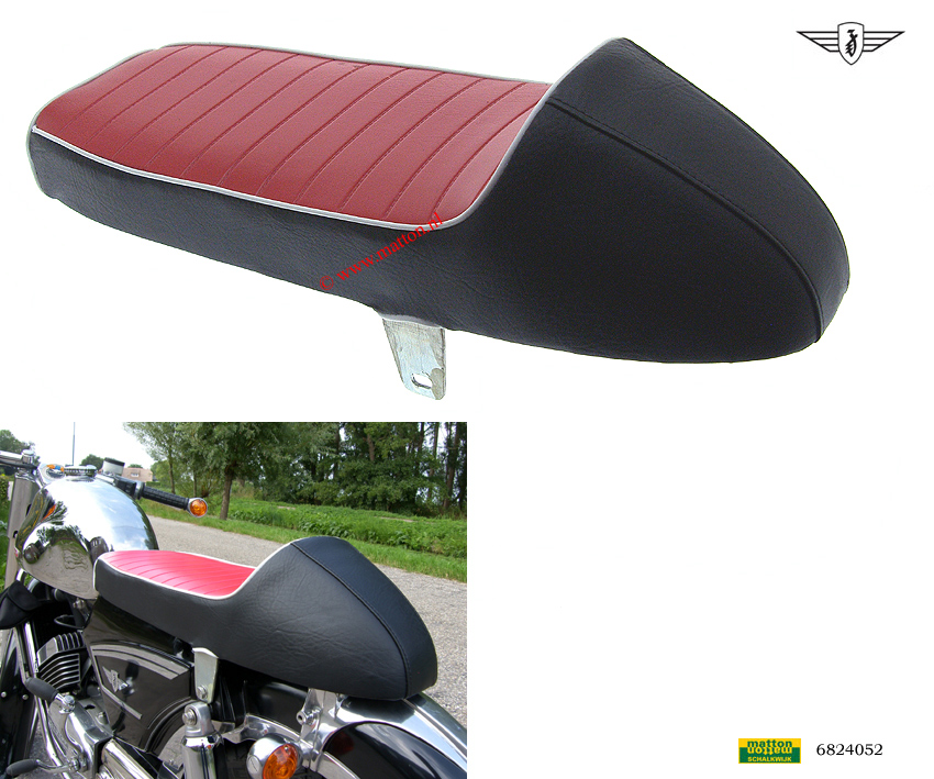 6824052 Buddy seat Zundapp sport short black/red/white trim 6824052 Buddy seat Zundapp sport short black/red/white trim