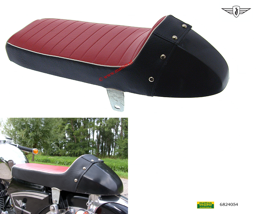 6824054 Buddy seat Zundapp sport short with studs black/red/whit 6824054 Buddy seat Zundapp sport short with studs black/red/whit