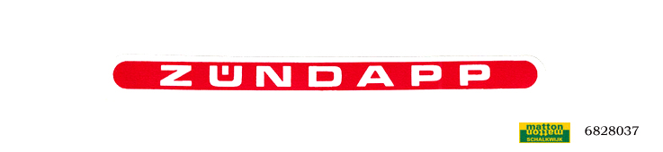 6828037 Fueltank sticker red Zundapp 6828037 Fueltank sticker red Zundapp