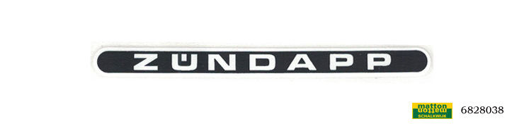 6828038 Tanksticker smal zwart Zundapp