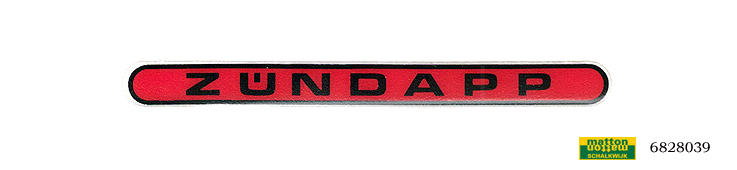 6828039 Fueltank sticker red/black Zundapp 6828039 Fueltank sticker red/black Zundapp