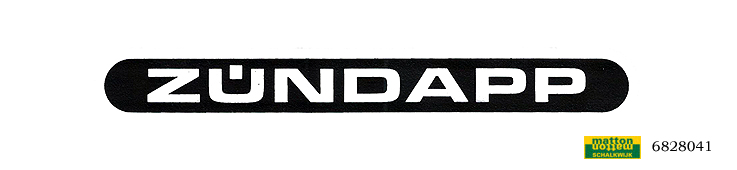 6828041 Tanksticker zwart/wit Zundapp 6828041 Tanksticker zwart/wit Zundapp